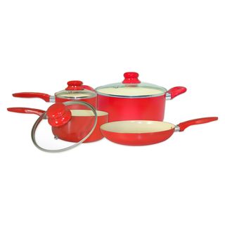 ExcelSteel Aluminum Cookware Set with Ceramic Non Stick Coating