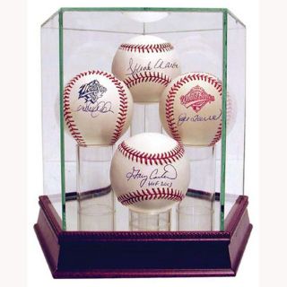 Steiner Sports Handmade Glass Quad Baseball Case with UV Protection