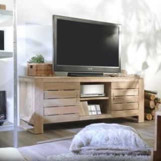 Meuble TV en acacia 135 Minimalys   Achat / Vente MEUBLE TV   HI FI