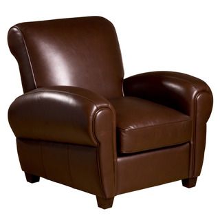 Marbella Leather Press Back Chair in Coffee