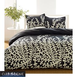 City Scene Branches Black 7 piece Bed in a Bag with Sheet Set Today $