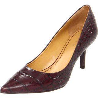 Nine West Womens Austin Pump,Wine Croc,9 M US