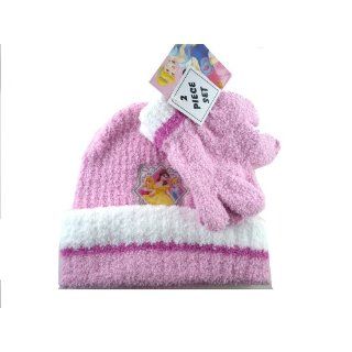 Pink 2 Piece Disney Princess Beanie and Gloves Set   Princess Winter