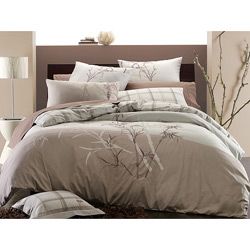 Embroidered Bamboo 3 piece Full/ Queen size Duvet Cover Set Today $74