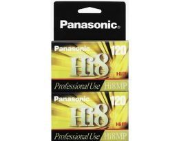 Panasonic Hi8 MP 8mm Video Tape Blister Pack Two Tapes