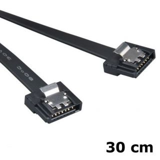 Câble SATA 3.0   2x 7 broches SATA   Longueur 30cm   Couleur noir