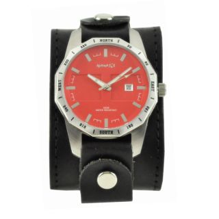 Nemesis Womens Red Sporty Match Leather Watch