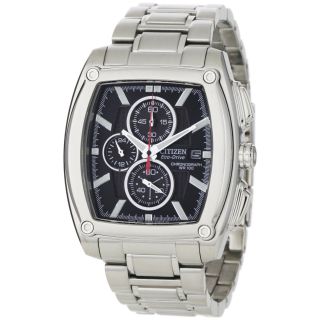 Citizen Mens WR100 Eco Drive Stainless Steel Chronograph Watch