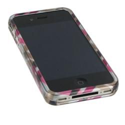 rooCASE Apple iPhone 4 Pink Plaid Case