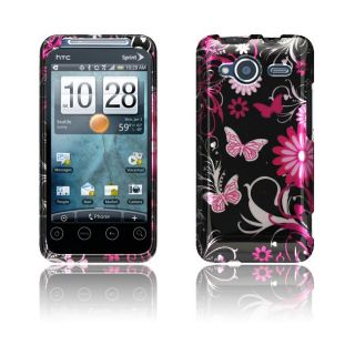 Luxmo HTC EVO Shift 4G Pink Butterfly Protector Case