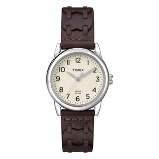 Timex Womens Weekender Leather Strap Watch