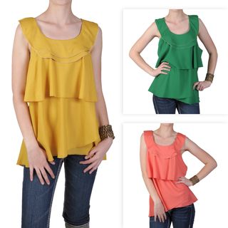 Journee Collection Womens Contemporary Plus Scoop Neck Top