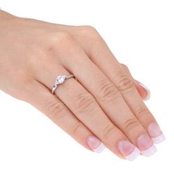 Miadora 10k White Gold Tanzanite and Diamond Accent Ring