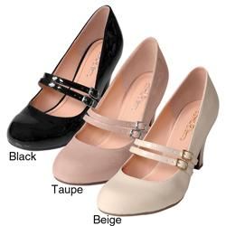 Journee Collection Womens WENDY 09 Patent Mary Jane Pumps