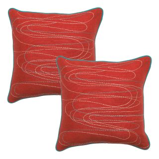 Mod Red Decorative Pillows (Set of 2)