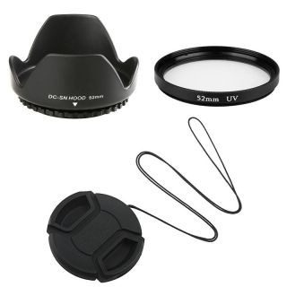 52 mm Lens Hood/ Lens Cap/ UV Filter for Nikon D3100