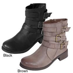Bamboo by Journee Womens Yoda 10 Strap Boots