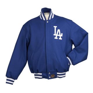 JH Designs Mens Los Angeles Dodgers Domestic Wool Jacket