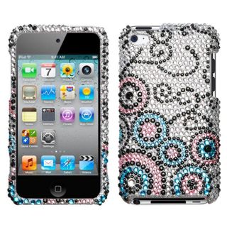 Apple Ipod Touch 4 Bubble Flow Design Rhinestone Protector Case