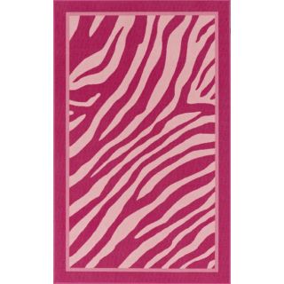 Alexa Playtime Collection Zebra Animal Kids Pink Rug (33 x 5