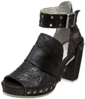  Eject Womens E 13658 Ankle Strap Sandal,Black,39 EU/8 M US Shoes