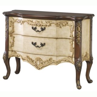 Hand Painted Chestnut and Beige Finish Accent Chest Compare $1,249.99