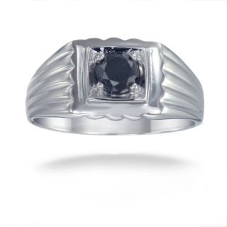 Sterling Silver 3/4ct TDW Mens Black Diamond Ring Today $143.99