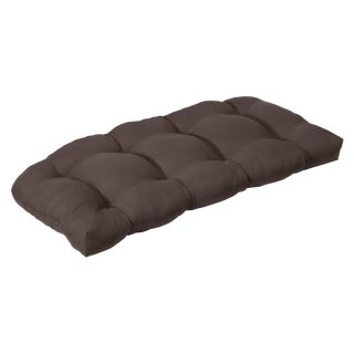 Pillow Perfect Outdoor Brown Wicker Loveseat Cushion