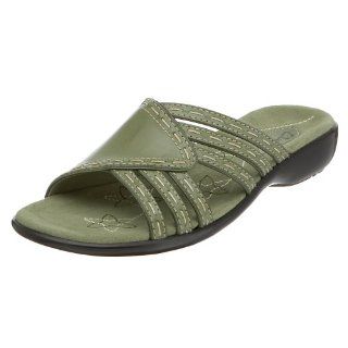Clarks Womens Begga Slide Sandal,Moss Green,11 M Shoes