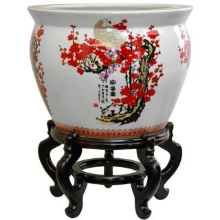 Oriental Home Porcelain 18 inch Cherry Blossom Fishbowl (China) Today