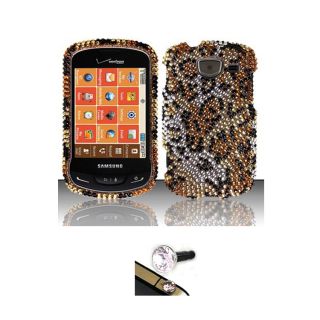 Samsung Brightside U380 Cheetah Rhinestone Protector Case with Charm