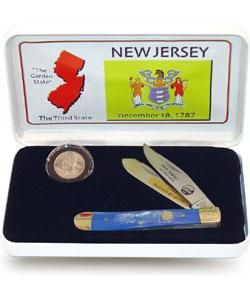 US Mint New Jersey State Quarter Coin/ Knife Set