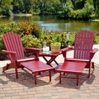 Big Daddy Adirondack Chair set with FREE Side Table  Red