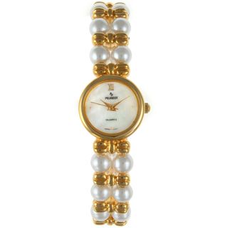 Peugeot Womens Two Strand Glass Pearl Watch