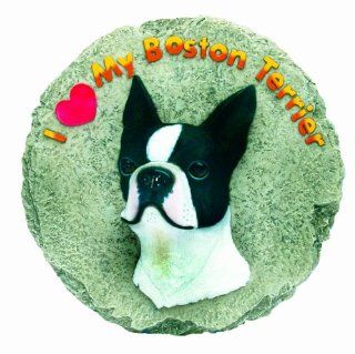 Spoontiques Boston Terrier Stepping Stone Patio, Lawn