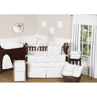 Sweet Jojo Designs White Diamond 9 piece Crib Bedding Set Today $189