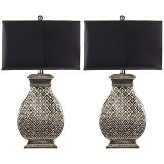 Indoor 1 light Royal Spain Silver Finish Table Lamps (Set of 2