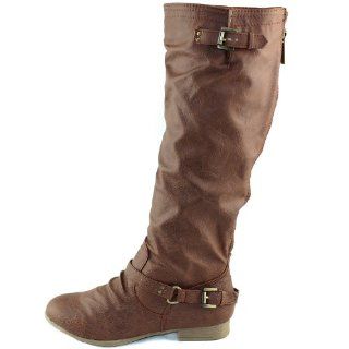 Top Moda Womens Coco 1 Knee High Motorcycle Riding Boots
