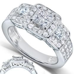 14k White Gold 1ct TDW Diamond Engagement Ring (H I, I1 I2
