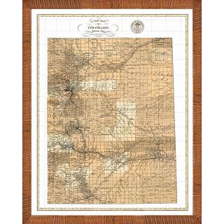Map of Colorado Framed Print
