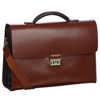 Amerileather Two tone Efficiency Leather Briefcase