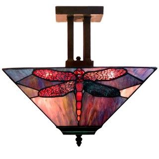 Dragonfly Tiffany style Pendant Light Fixture
