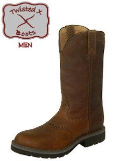 Twisted X Boots Western Cowboy Work Pull On MCW0004 Mens Brown Shoes