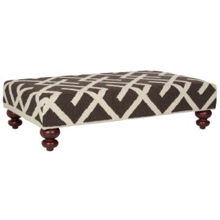 Cross Hatch Black Dhurrie Rug Ottoman Today $570.99 Sale $513.89