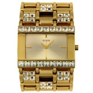 GUESS? Womens 10591L Gold Tone Crystal Accented Watch Watches
