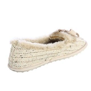 Rocket Dog Womens Shimmie Natural Cable Knit Slip ons FINAL SALE
