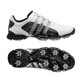 Adidas Mens Powerband 4.0 White/ Black/ Silver Golf Shoes