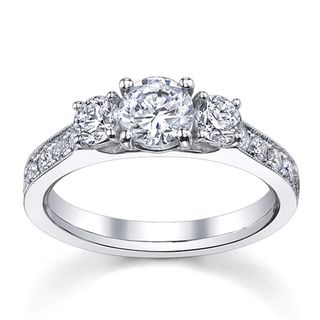 14k White Gold 1 1/2ct TDW Diamond Engagement Ring (H I, SI1 SI2