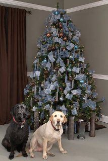 156 piece Aqua And Chocolate Fashion Christmas Tree