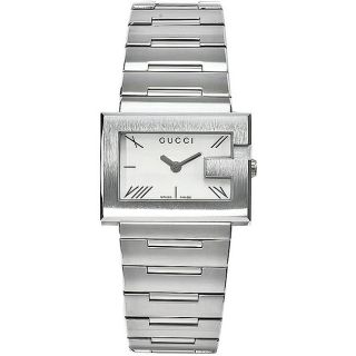 Gucci Womens 100 G Rectangle Stainless Steel Watch